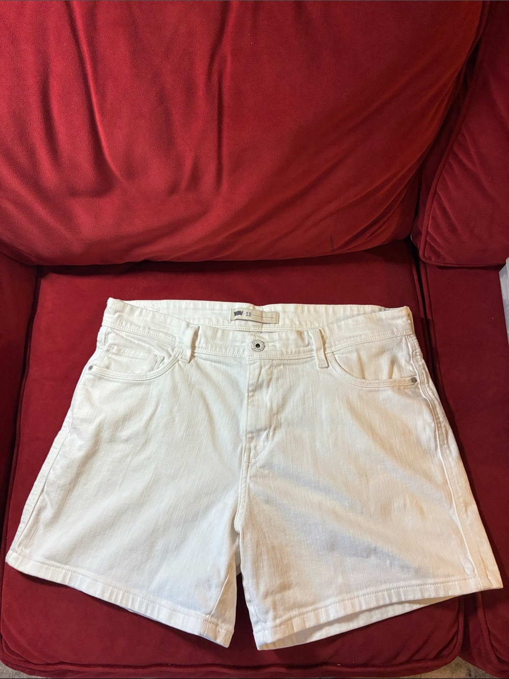 Levi's White Denim Jean Shorts